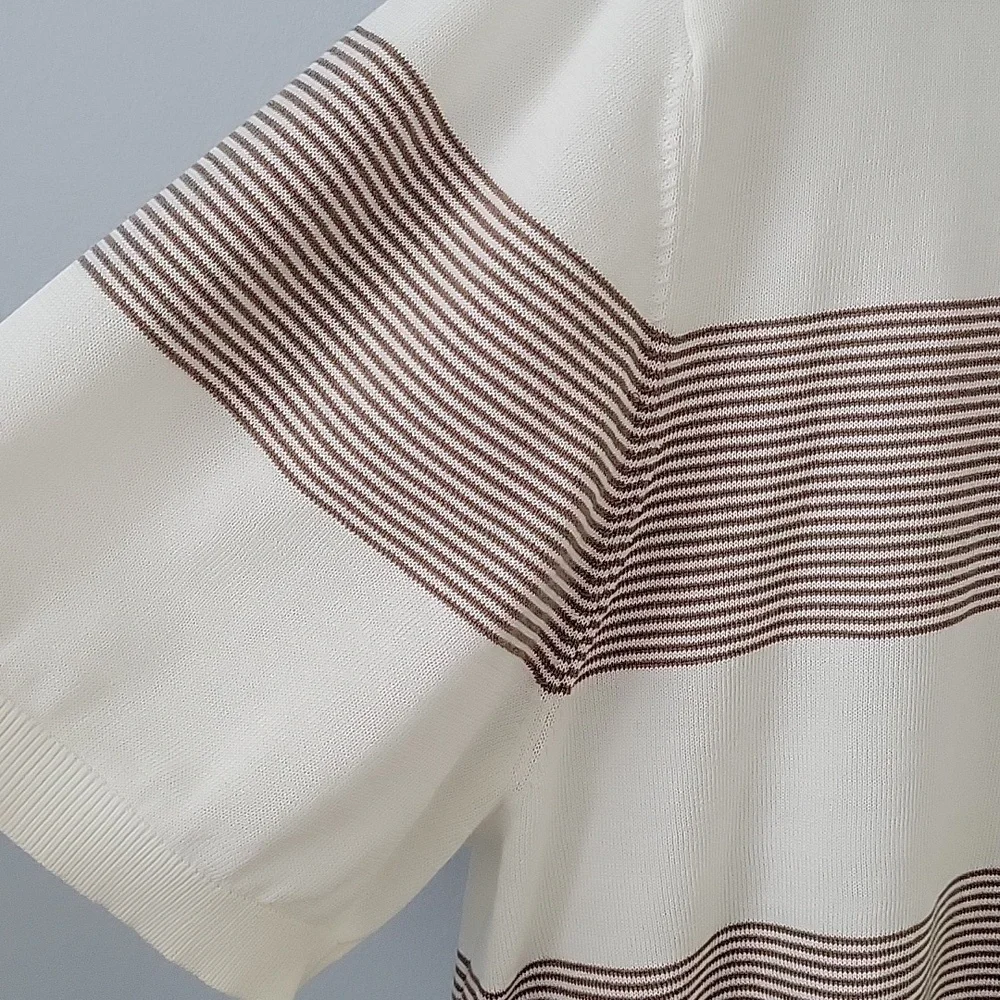 Massimo Dutti Short Sleeve Knit Sweater - Picture 6 of 7